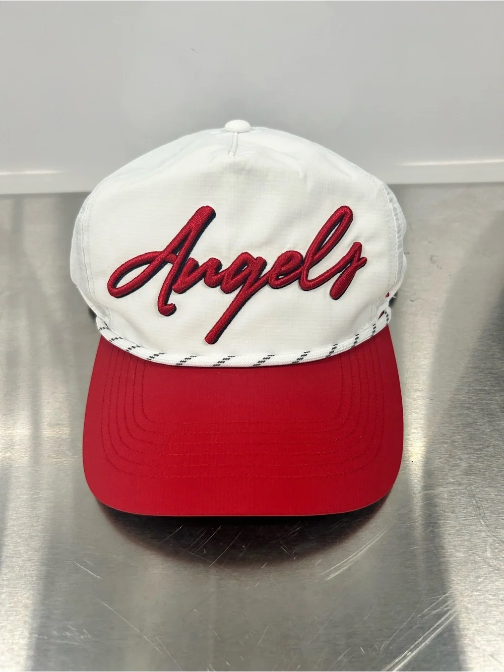 Los Angeles Men’s MLB Angels '47 White Chamberlain Hitch Adjustable Hat OSFA